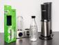Preview: Two in ONE Abtropfhalter und Spülmaschineneinsatz - 5 fach - aus Edelstahl kompatibel mit Sodastream Crystal & Emil Flaschen - Flaschenhalter mit praktischer Deckelhalterung